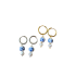 Blue flower zilver